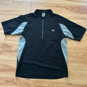 ✅ Vintage Nike ACG Men's LARGE 1/4 Zip Sphere Dry Tee Black Gray T-Shirt 90s EUC